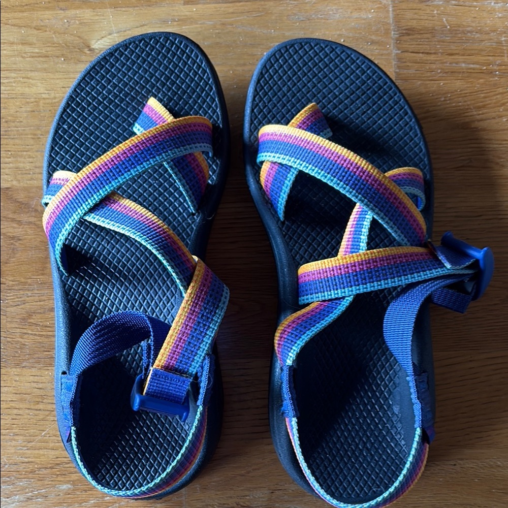Chaco Blue and Purple Sport Sandals with Adjustable Straps